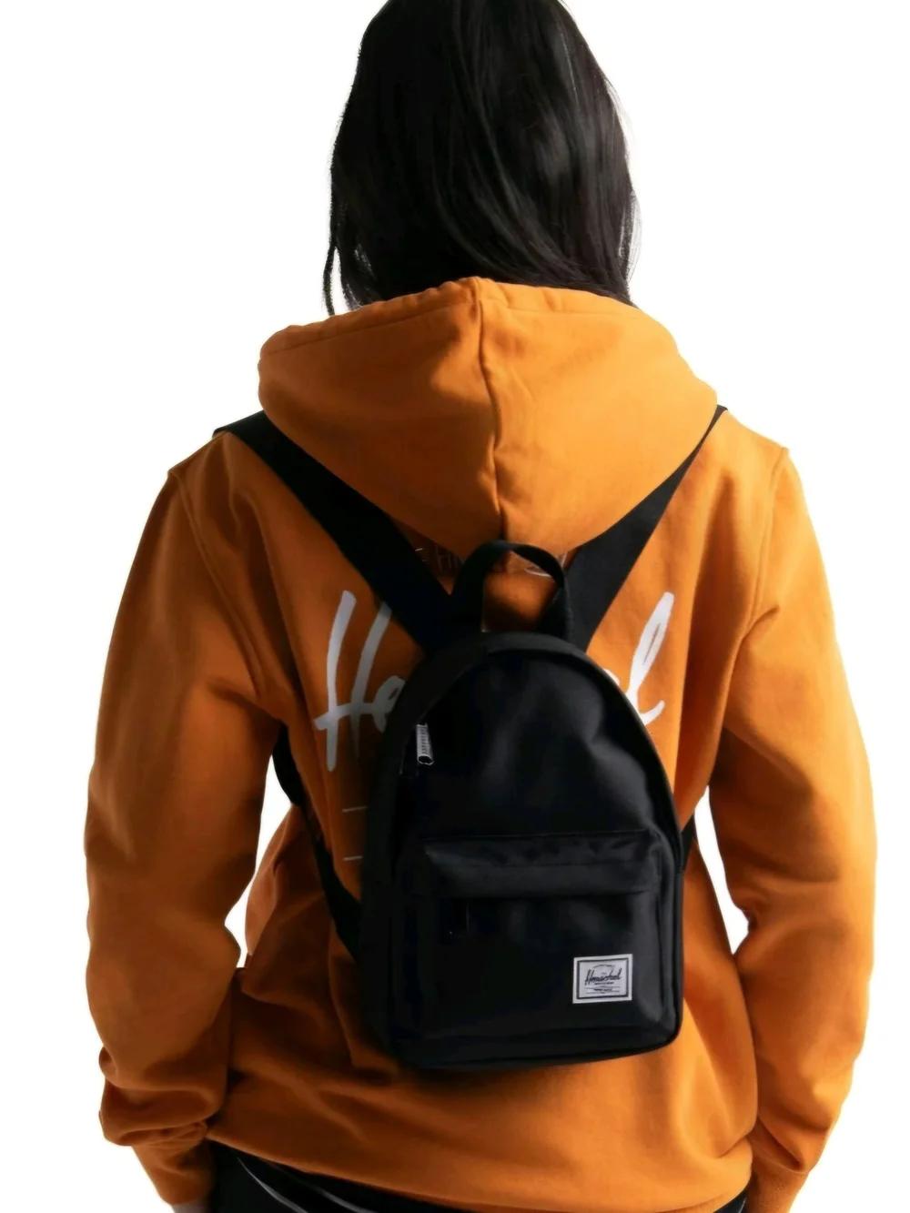 Herschel Supply Co Black Outside Striped Red Inside Unisex Zippered Backpack